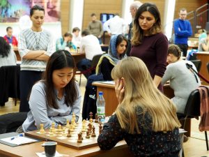 Ju Wenjun  (CHN), Olga Girya (RUS), Bela Khotenashvili (GEO) and Alexandra Kostenjuk (RUS)