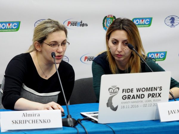 Almira Skripchenko (FRA) and Lela Javakhishvili (GEO)