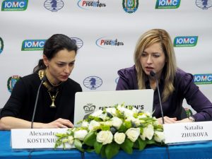 Alexandra Kosteniuk  (RUS) and Natalia Zhukova (UKR)